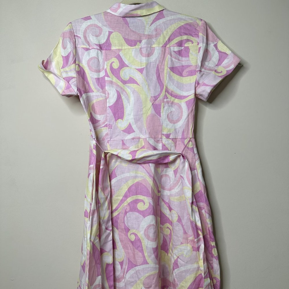 NEW Hill House The Lily Dress Candy Kaleidoscope Belted Midi Dress XXS - Picture 10 of 11